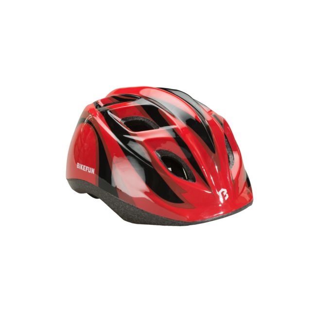 Cască Bikefun Junior S roșu/alb 48-52 cm