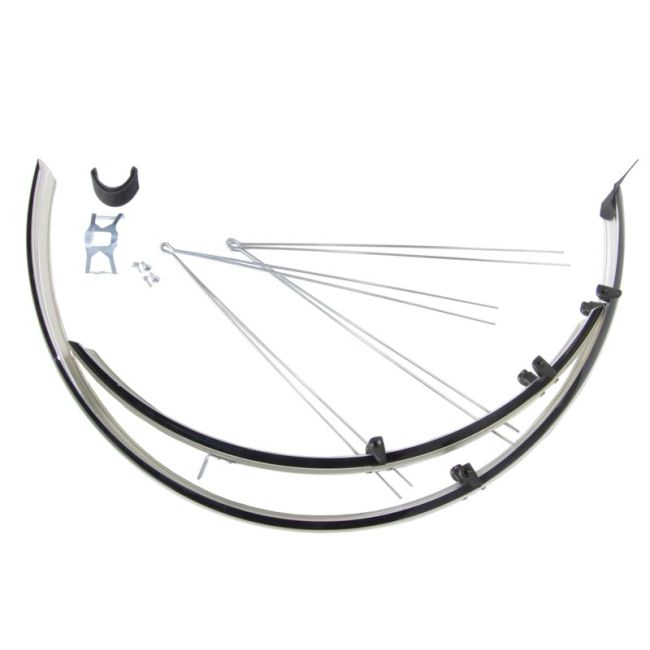 Apărător noroi Bikefun Mtb alu-plastic negru-argintiu-negru - Or58B-S-B