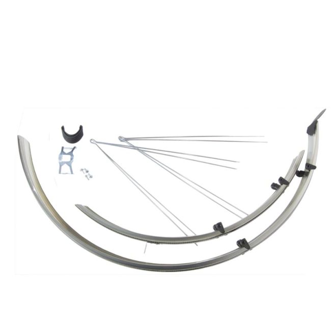Apărător noroi Bikefun Mtb alu-plastic negru-argintiu-negru - Or58S-C-S