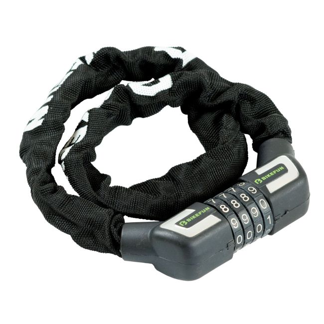 Lacăt Bikefun Citychain Code4 cu lanț 6x860 mm cifru