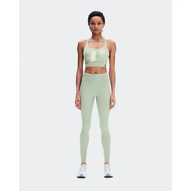 Bustieră alergare On Performance Bra Terra W - verde Seedling | Tin | suport mediu