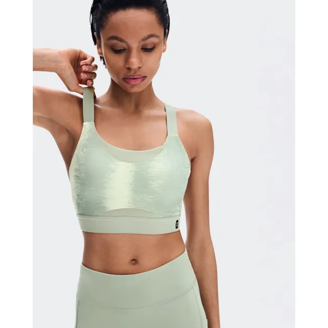 Bustieră alergare On Performance Bra Terra W - verde Seedling | Tin | suport mediu