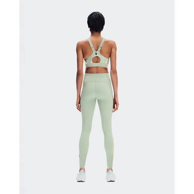 Bustieră alergare On Performance Bra Terra W - verde Seedling | Tin | suport mediu