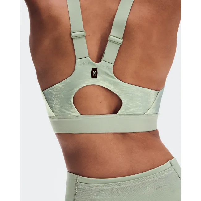 Bustieră alergare On Performance Bra Terra W - verde Seedling | Tin | suport mediu