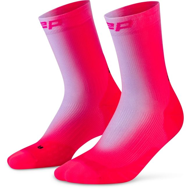 Șosete compresie CEP Run Gradient Mid Cut 5.0 - lila/roz | alergare