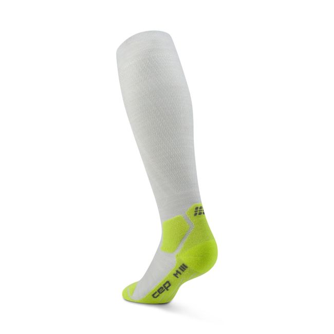Șosete compresie înalte CEP Hiking Light Cushion - gri | acid lime | drumeții