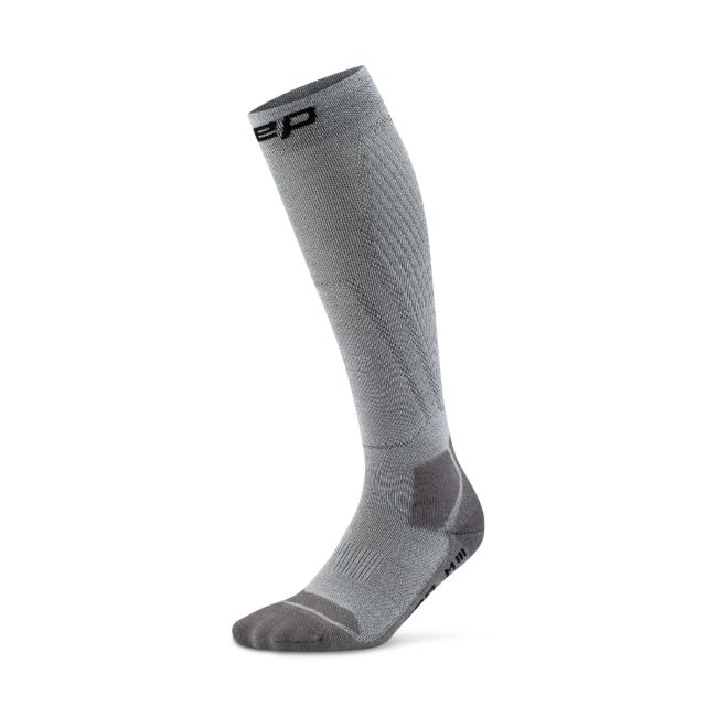 Șosete compresie înalte CEP Hiking Light Cushion - gri | dark grey | drumeții