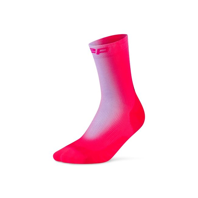 Șosete compresie CEP Run Edition Gradient 5.0 Mid Cut W - lila/roz