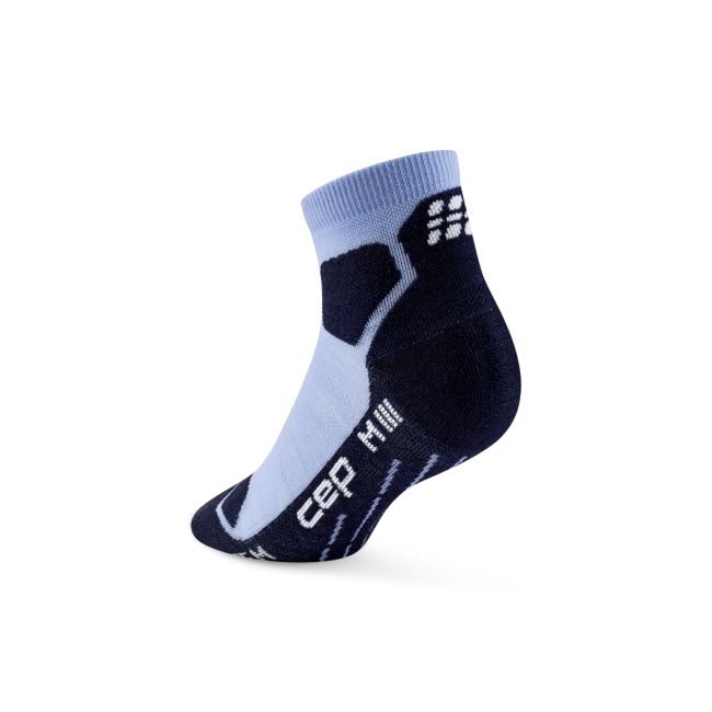 Șosete compresie hiking CEP Hiking Light Cushion Low Cut W - albastru deschis | bleumarin