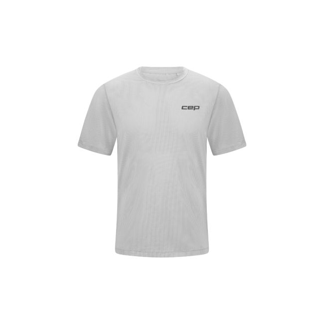 Tricou alergare CEP Core Run Short Sleeve - gri deschis | respirabil