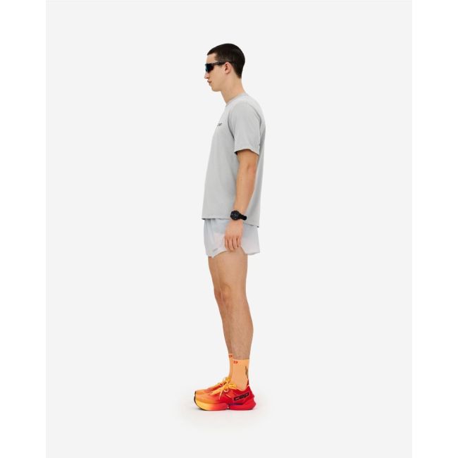 Tricou alergare CEP Core Run Short Sleeve - gri deschis | respirabil