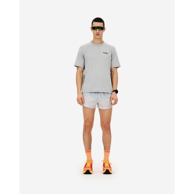 Tricou alergare CEP Core Run Short Sleeve - gri deschis | respirabil