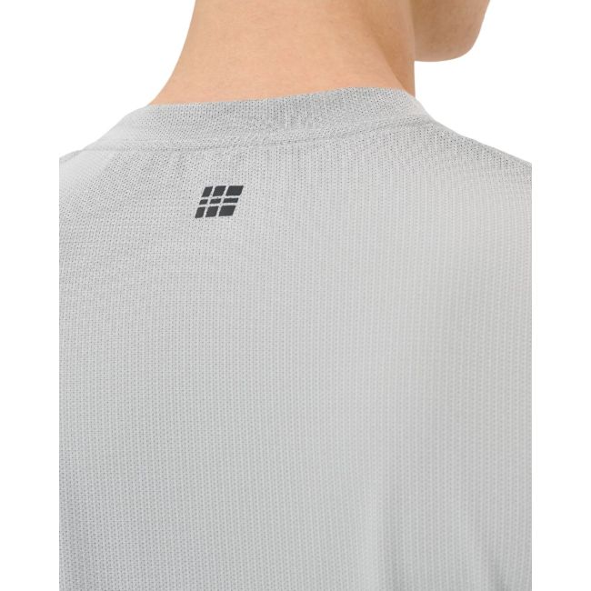 Tricou alergare CEP Core Run Short Sleeve - gri deschis | respirabil