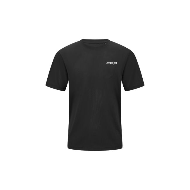 Tricou alergare CEP Core Run Short Sleeve - negru | respirabil