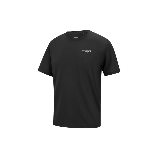 Tricou alergare CEP Core Run Short Sleeve - negru | respirabil
