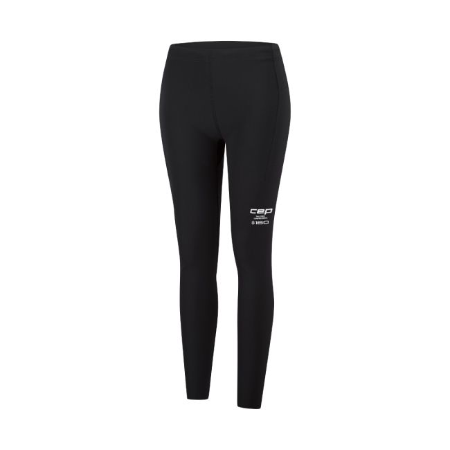 Colanți compresie CEP Core Run Compression W | vizibilitate sporită - black