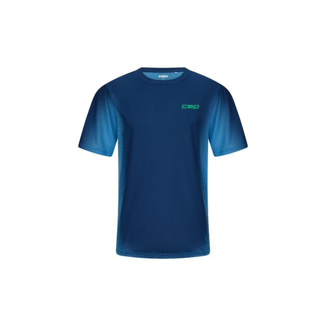 Tricou alergare CEP Core Run Short Sleeve - bleumarin fade | respirabil