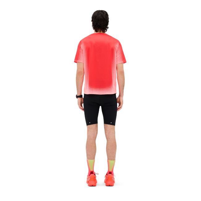 Tricou alergare CEP Core Run Short Sleeve - coral neon fade | respirabil