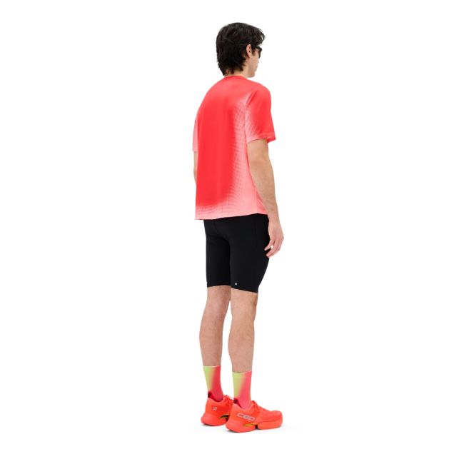 Tricou alergare CEP Core Run Short Sleeve - coral neon fade | respirabil