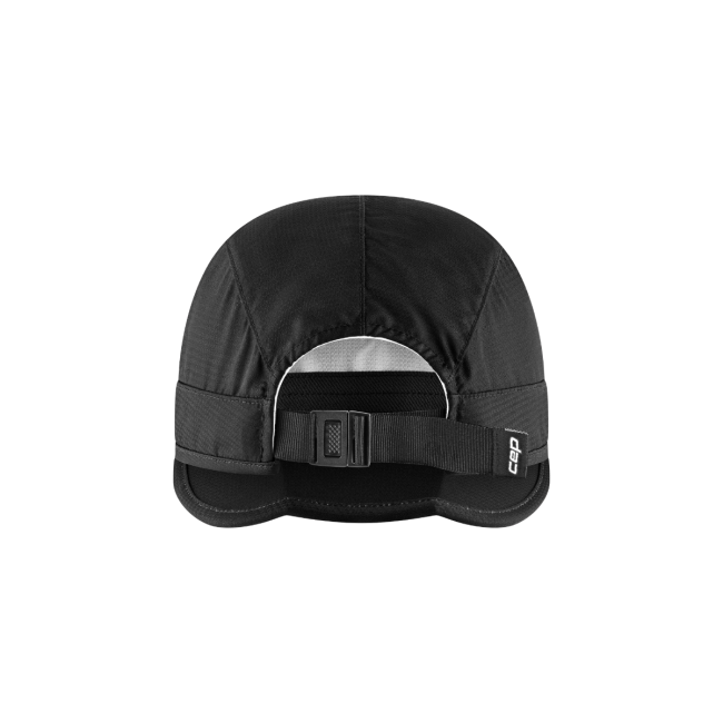 Șapcă pliabilă alergare CEP Run - negru | protecție UV și ventilație