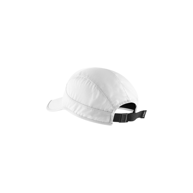 Șapcă pliabilă alergare CEP Run - alb | protecție UV și ventilație