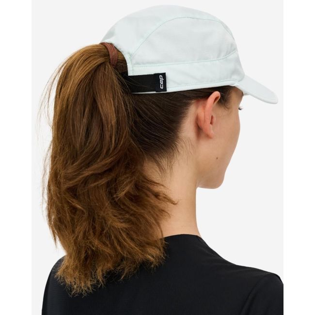 Șapcă pliabilă alergare CEP Run - alb | protecție UV și ventilație