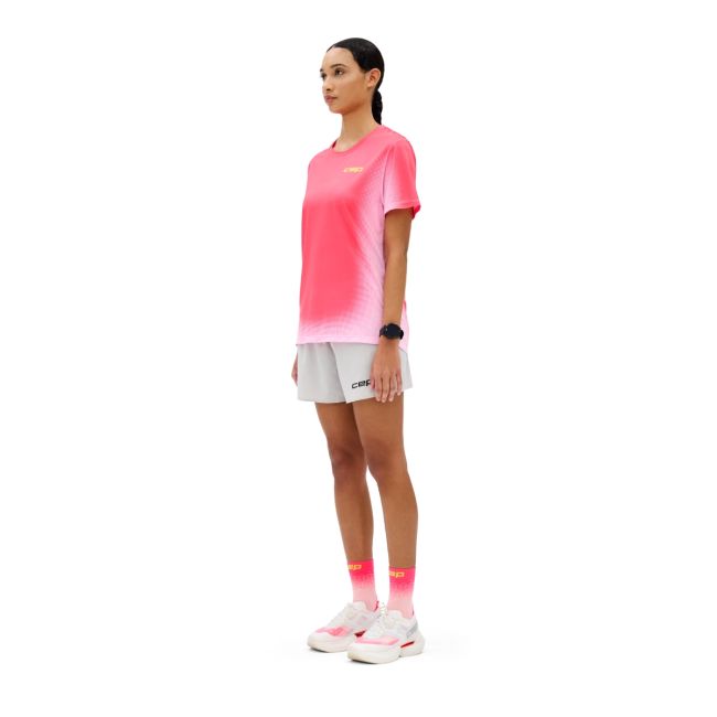 Tricou alergare CEP Core Run W - roz | respirabil