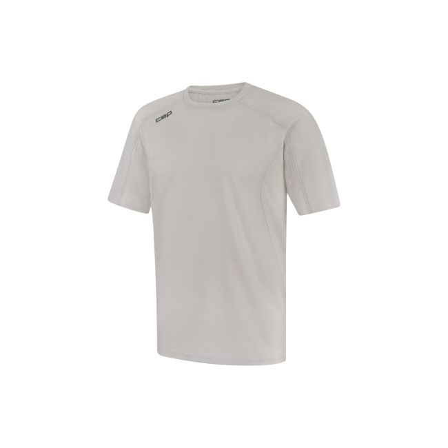 Tricou tehnic alergare CEP Pro Run Ultralight - gri deschis | ultraușor