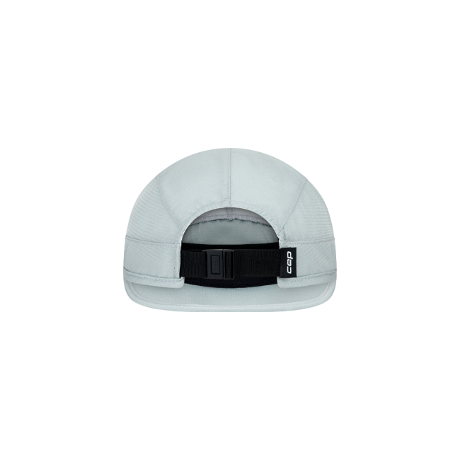 Șapcă pliabilă alergare CEP Run | protecție UV și ventilație - light grey