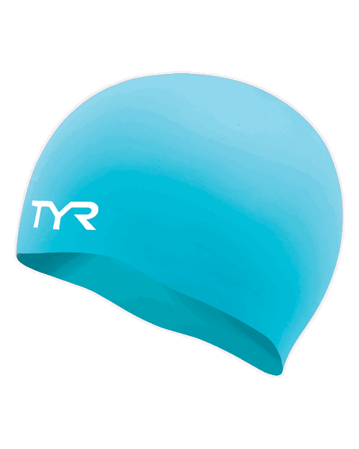 Cască înot silicon TYR Wrinkle-Free - turcoaz | fără cute