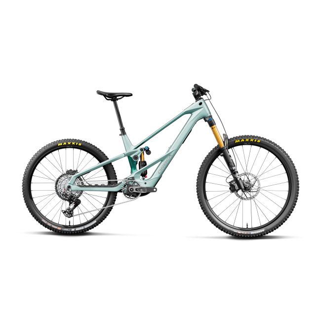 Orbea WILD LT M-TEAM RS Mullet Avinox M2S (2027) - bicicletă electrică eMTB Enduro - Smooth Silver (Matt) - Escape Green C. View (Gloss)