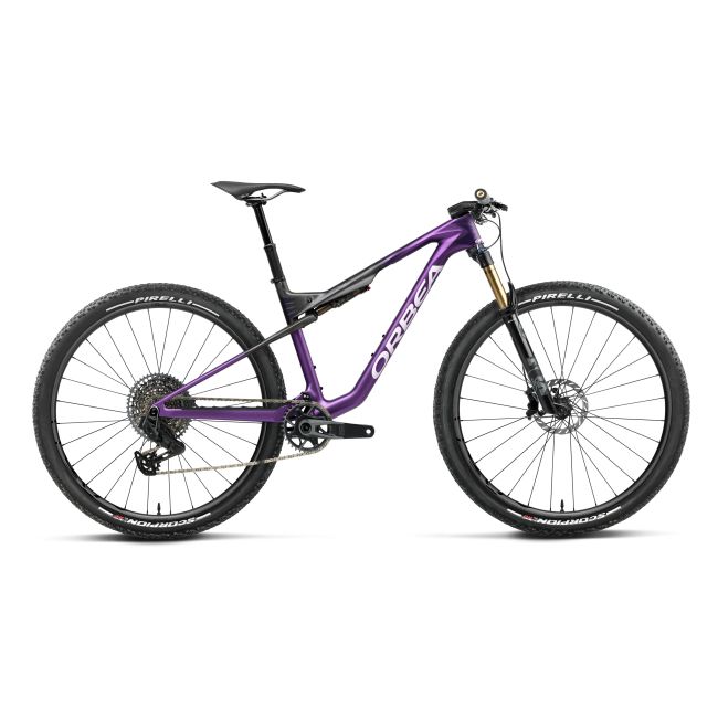 Orbea OIZ M-TEAM AXS (2027) - bicicletă MTB XC full suspension - Royal Plum - Diamond Black Carbon View (Matt)