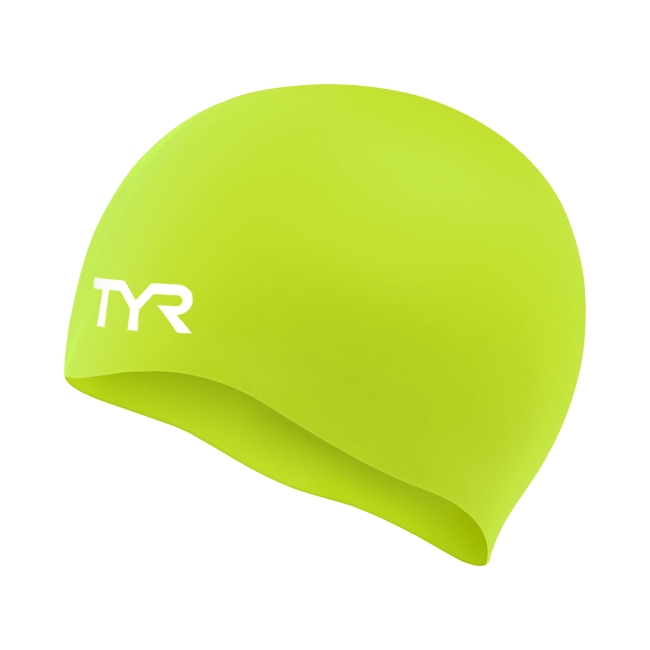 Cască înot silicon TYR Wrinkle-Free - fără cute, confortabilă - Limelight