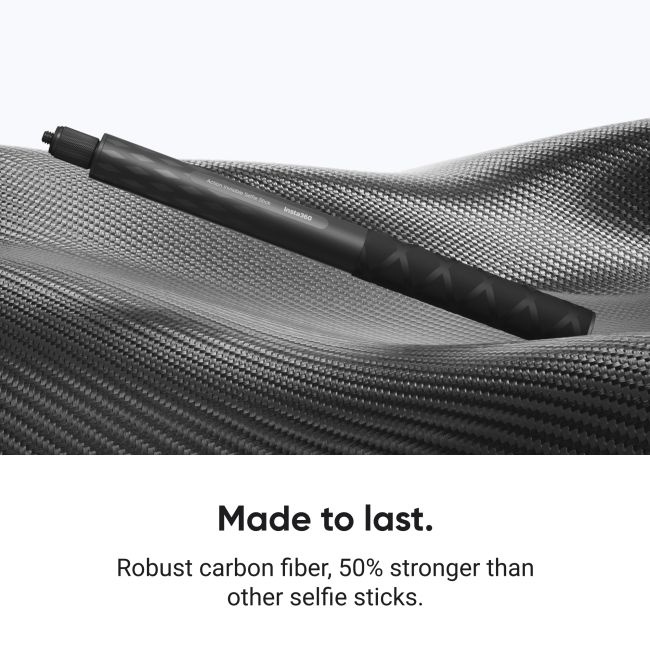 Bat de selfie Insta360 Action Invisible Selfie Stick - fibră de carbon