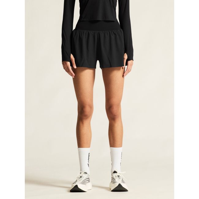 Pantaloni scurți alergare Craft Hypervent Wide Shorts damă - negri