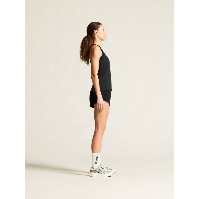 Pantaloni scurți alergare Craft Race Day Split Shorts 2 damă - negri