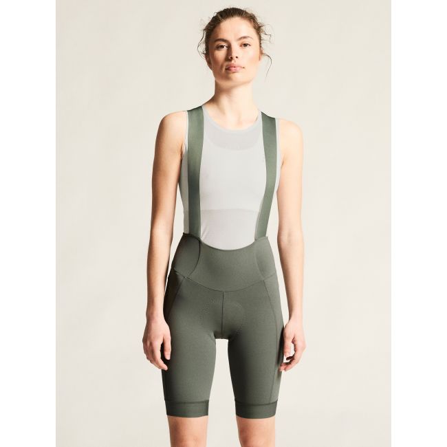 Pantaloni ciclism cu bretele Craft Endur Cargo Bib Shorts C3 damă - verzi