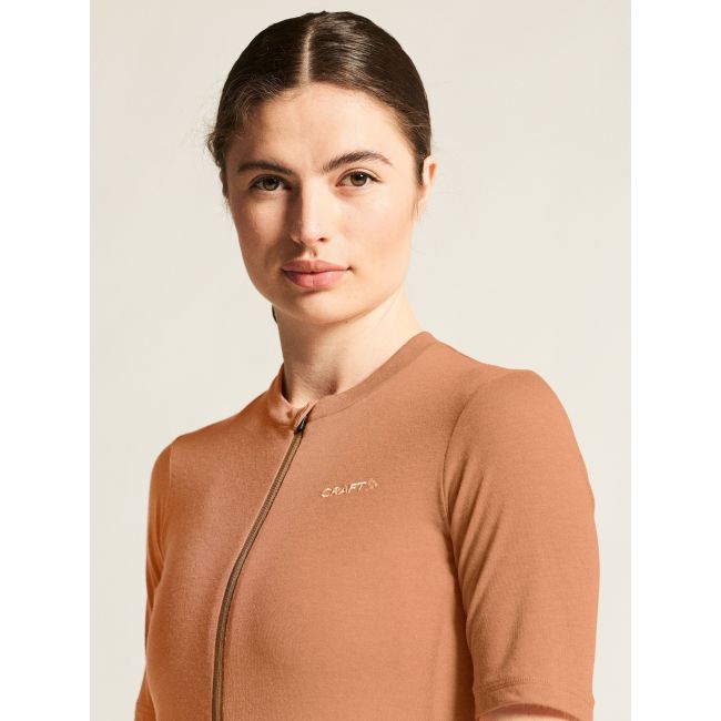 Tricou ciclism Craft Everyday Wool SS Jersey damă - caramel
