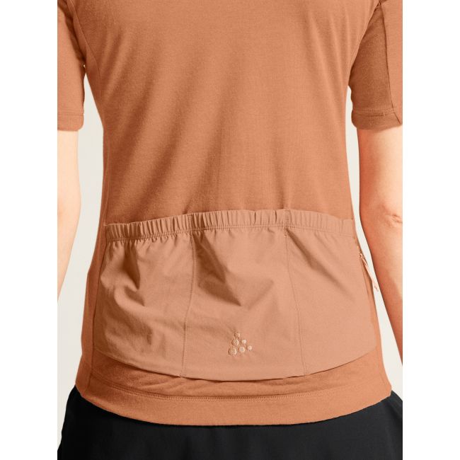 Tricou ciclism Craft Everyday Wool SS Jersey damă - caramel
