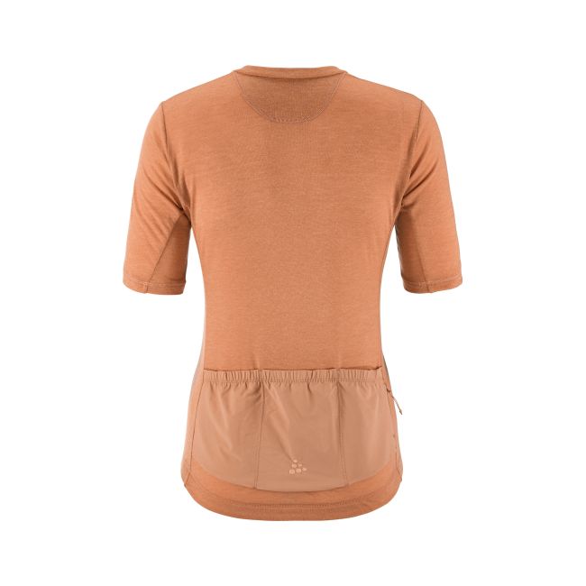 Tricou ciclism Craft Everyday Wool SS Jersey damă - caramel
