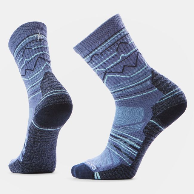 Șosete trekking Smartwool Hike Mountain Range Crew Light Cushion bărbați - albastru închis