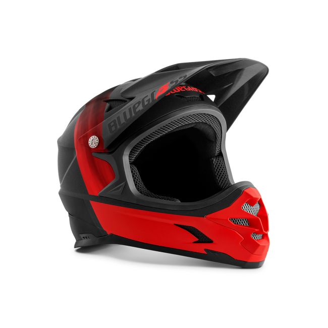 Casca MTB Bluegrass Intox - negru-rosu mat