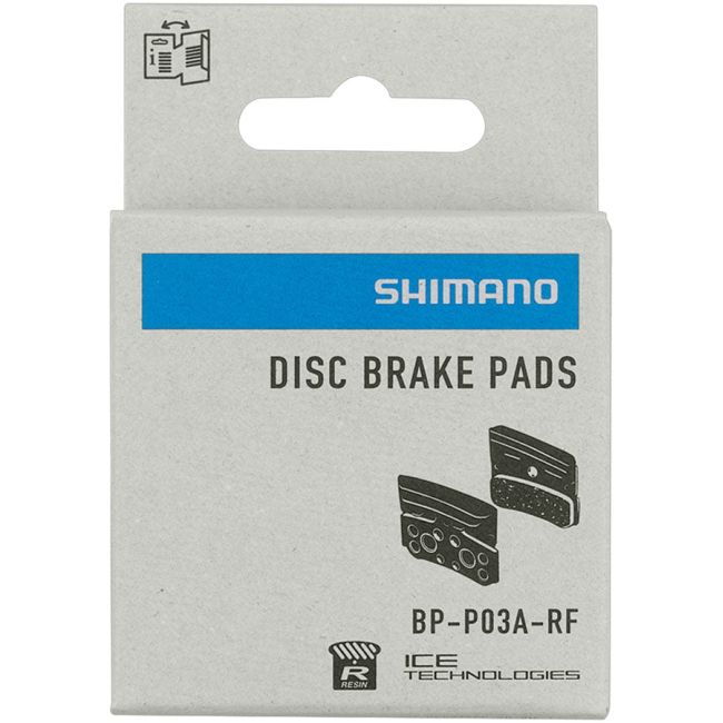 Plăcuțe frână disc Shimano P03A-RF - rășină, cu aripioare de răcire