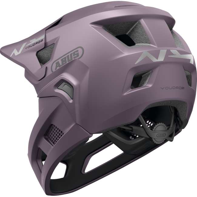 Cască copii MTB full-face Abus YouDrop FF - mov prăfuit