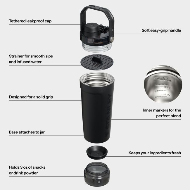 Shaker termoizolant Stanley Vitalize 0.59L - negru