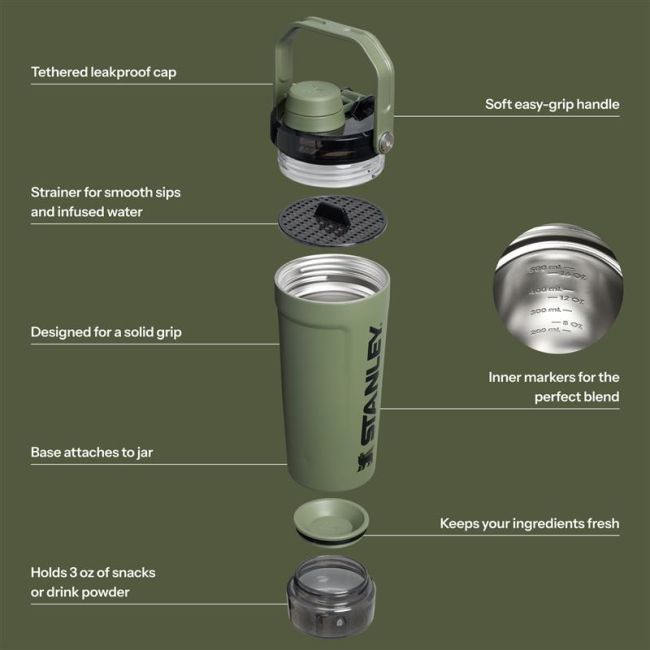 Shaker termoizolant Stanley Vitalize 0.59L - verde