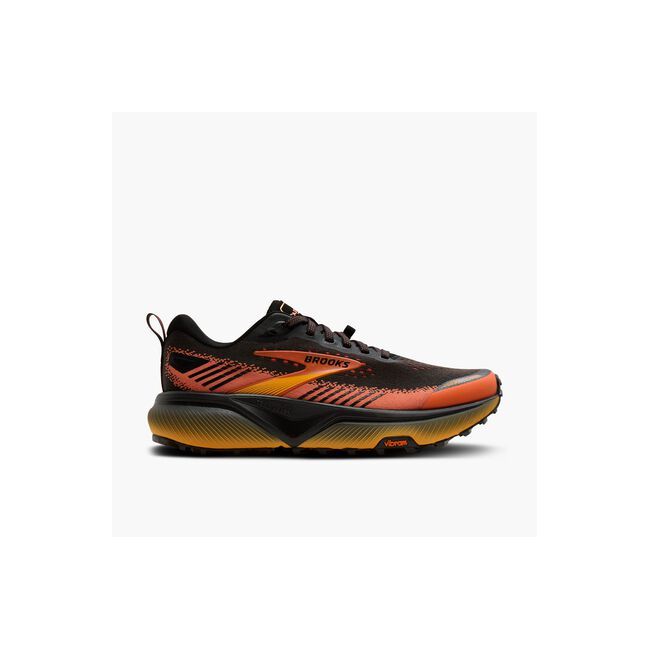 Pantofi alergare trail Brooks Cascadia 20 bărbați - negru cu corai și portocaliu