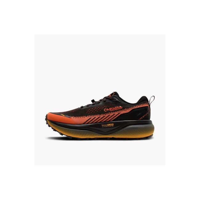 Pantofi alergare trail Brooks Cascadia 20 bărbați - negru cu corai și portocaliu