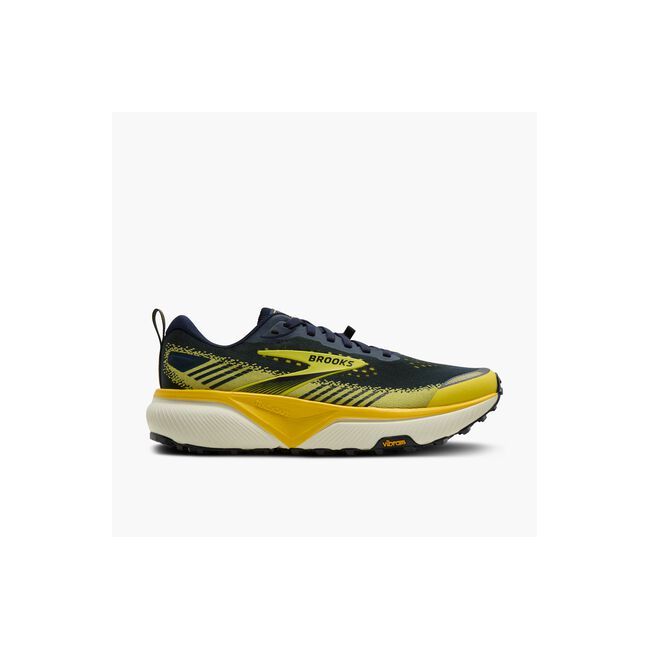 Pantofi alergare trail Brooks Cascadia 20 bărbați - bleumarin cu galben neon și gri
