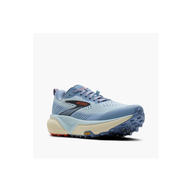 Pantofi alergare trail Brooks Cascadia 20 damă - albastru pastel cu corai